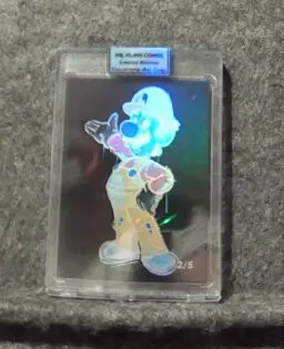 Official Dr Flaw Comix Gorkem Demir Collectors Art Card - Luigi Negative - LTD 2/5 - Signed by Dr. Flaw