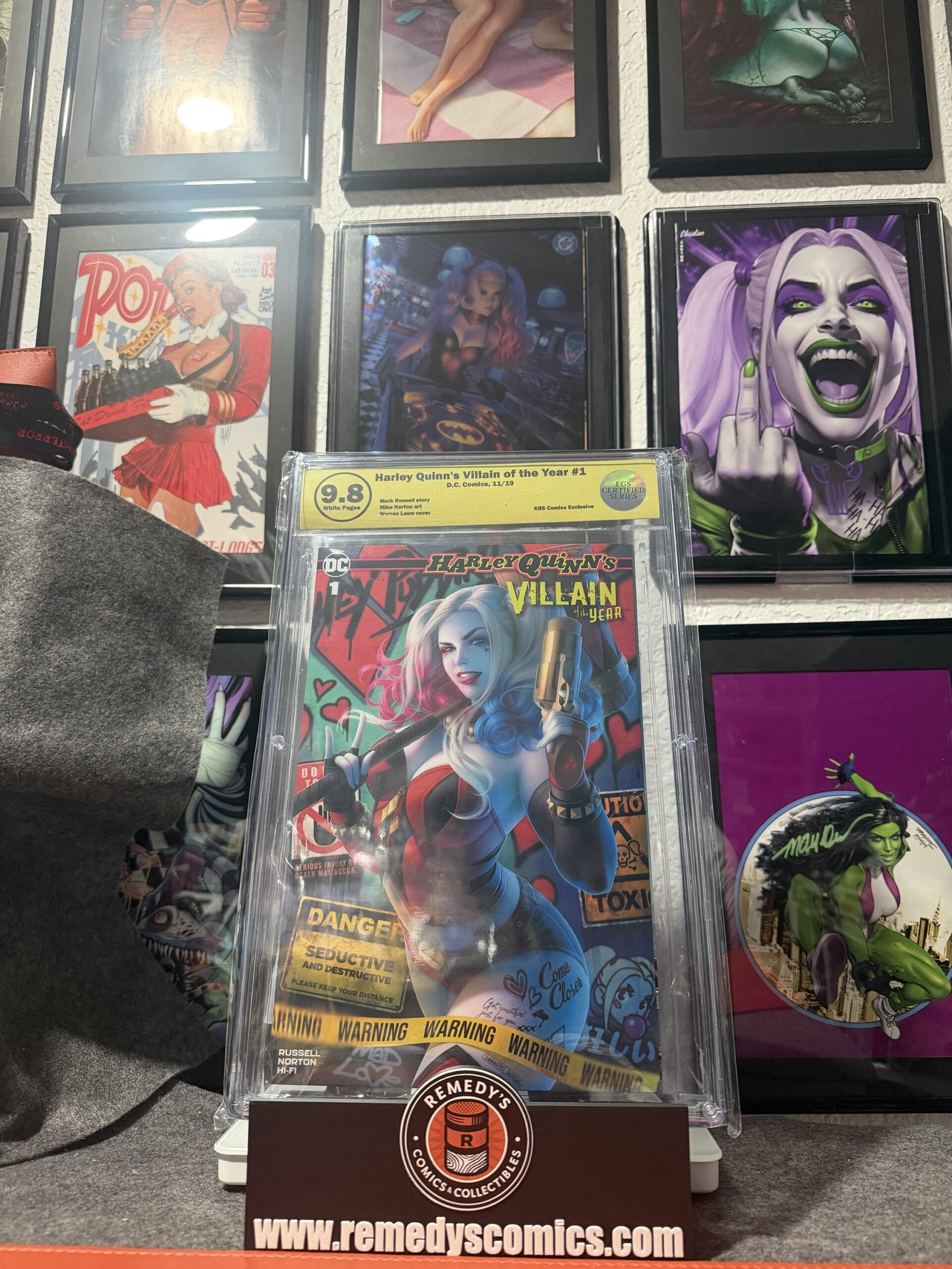 Harley Villain of the Year #1- D.C. Comics - Warren Louw - KRS Comics Exclusive - EGS 9.8