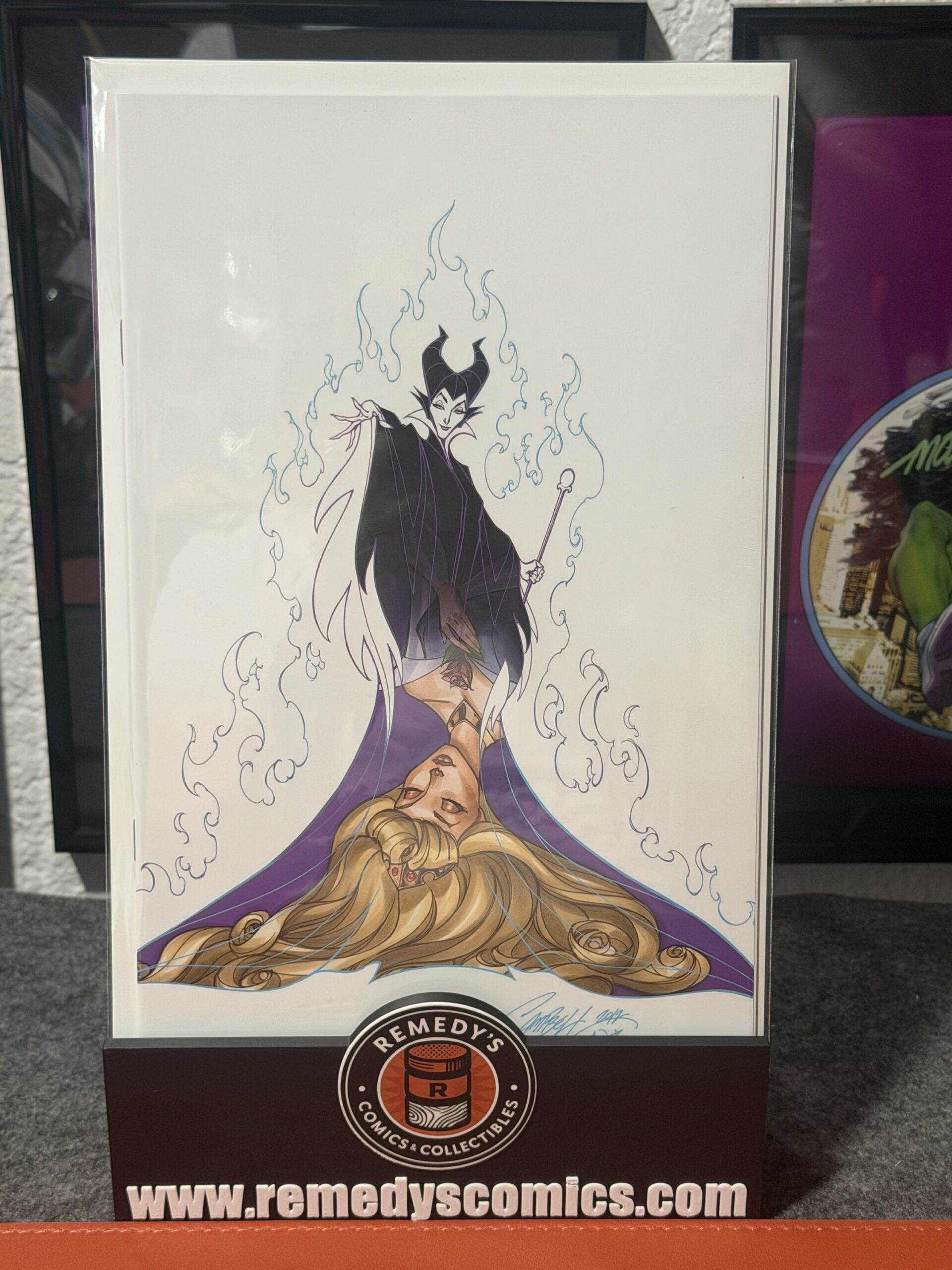 DISNEY VILLAINS MALEFICENT #2 - 1:10 INCENTIVE - J SCOTT CAMPBELL - VIRGIN VARIANT - DYNAMITE