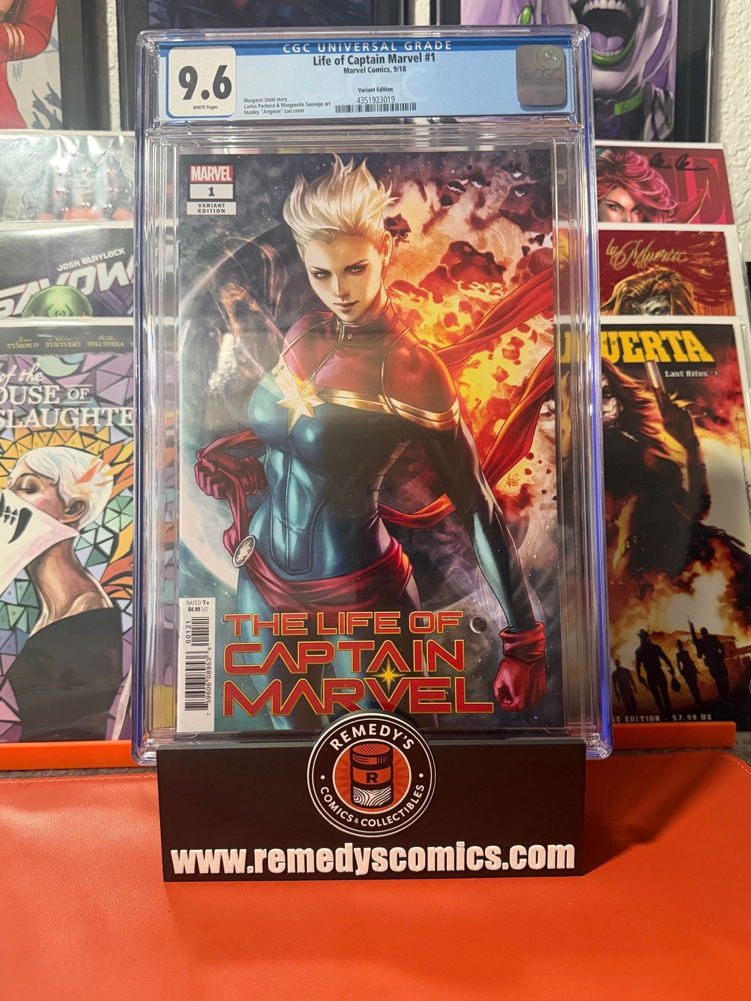Life of Captain Marvel #1 - Stanley "Artgerm" Lau - Variant Cover - CGC 9.6