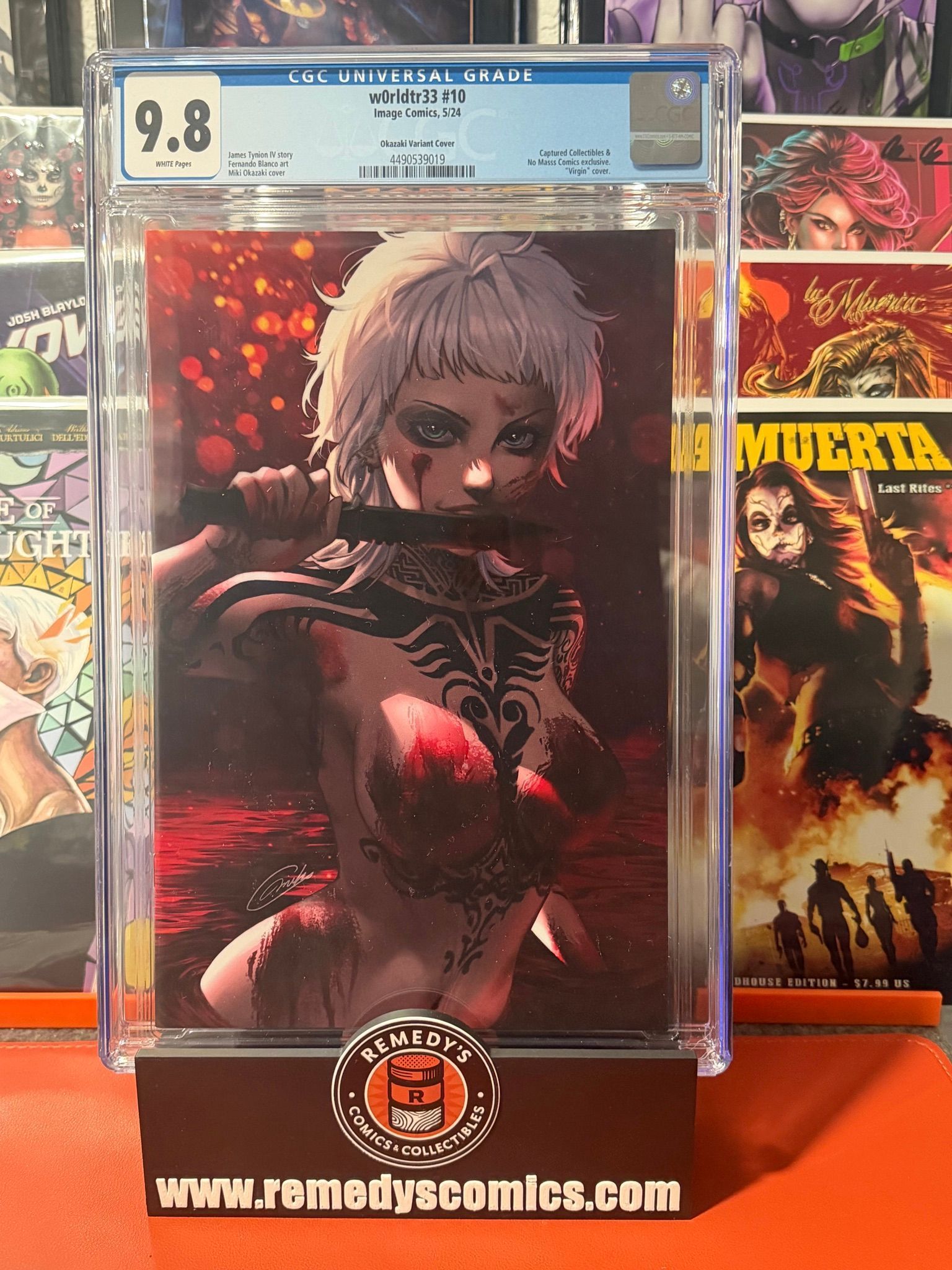 W0rldtr33 #10 - Miki Okazaki - Dallas Fan Expo Virgin Variant - CGC 9.8