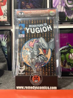 Monsters of Yu-Gi-Oh - Blue-Eyes Variant - TRIPLE SIGNED Dan Green, Eric Stuart, and Erica Schroeder. EGS 9.8