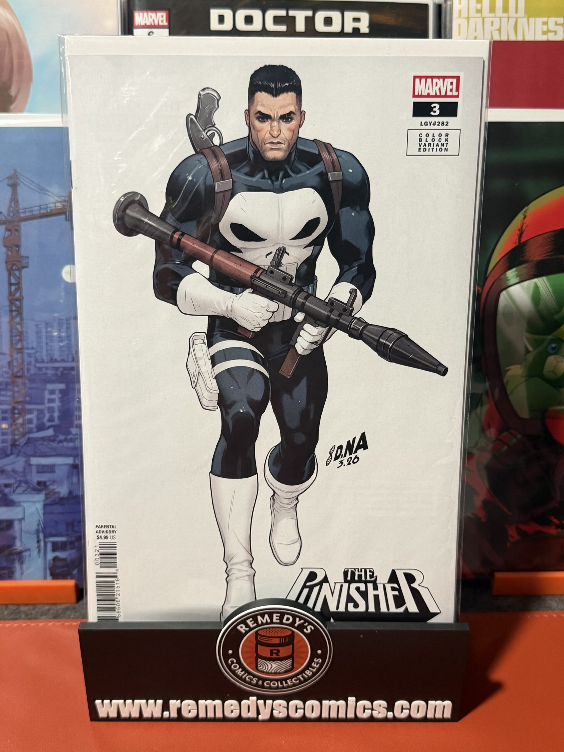 PUNISHER #3 DAVID NAKAYAMA COLOR BLOCK WHITE VIRGIN VARIANT - Releases 4/29/2026