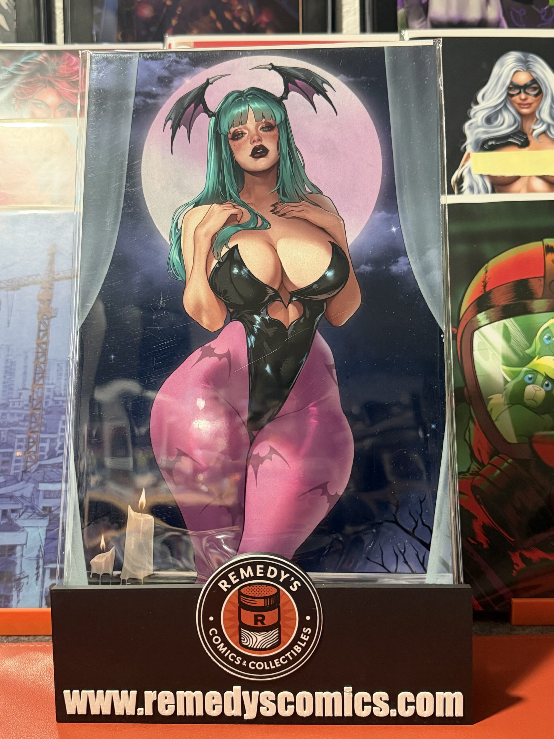 Falling Deep #1 - Morrigan Aensland - Darkstalkers - Sexy Homage - Metal - LTD 20