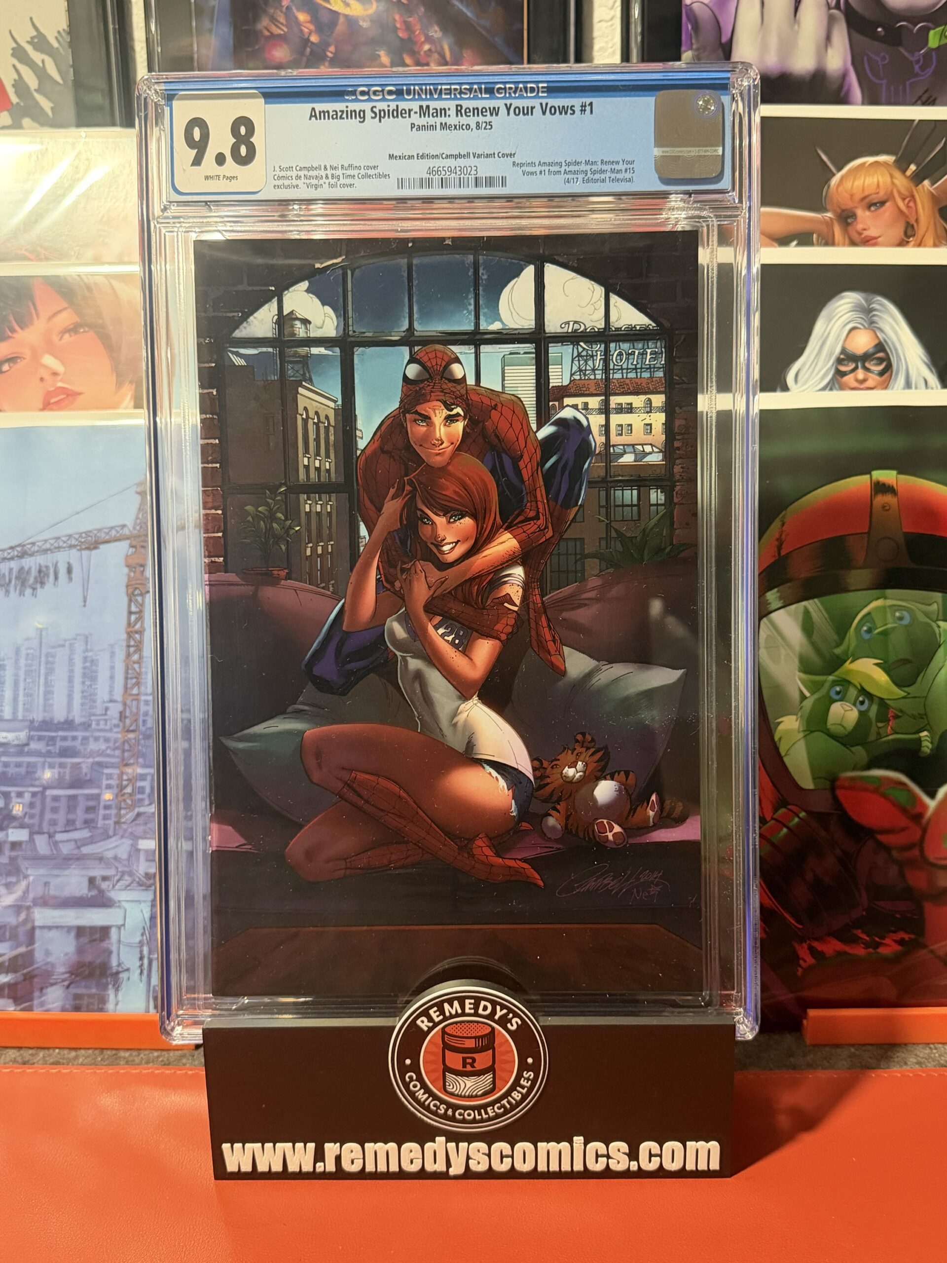 Amazing Spider-Man Renew Your Vows #1 - J. Scott Campbell - Nei Ruffino - Virgin Foil Mexican Edition - CGC 9.8