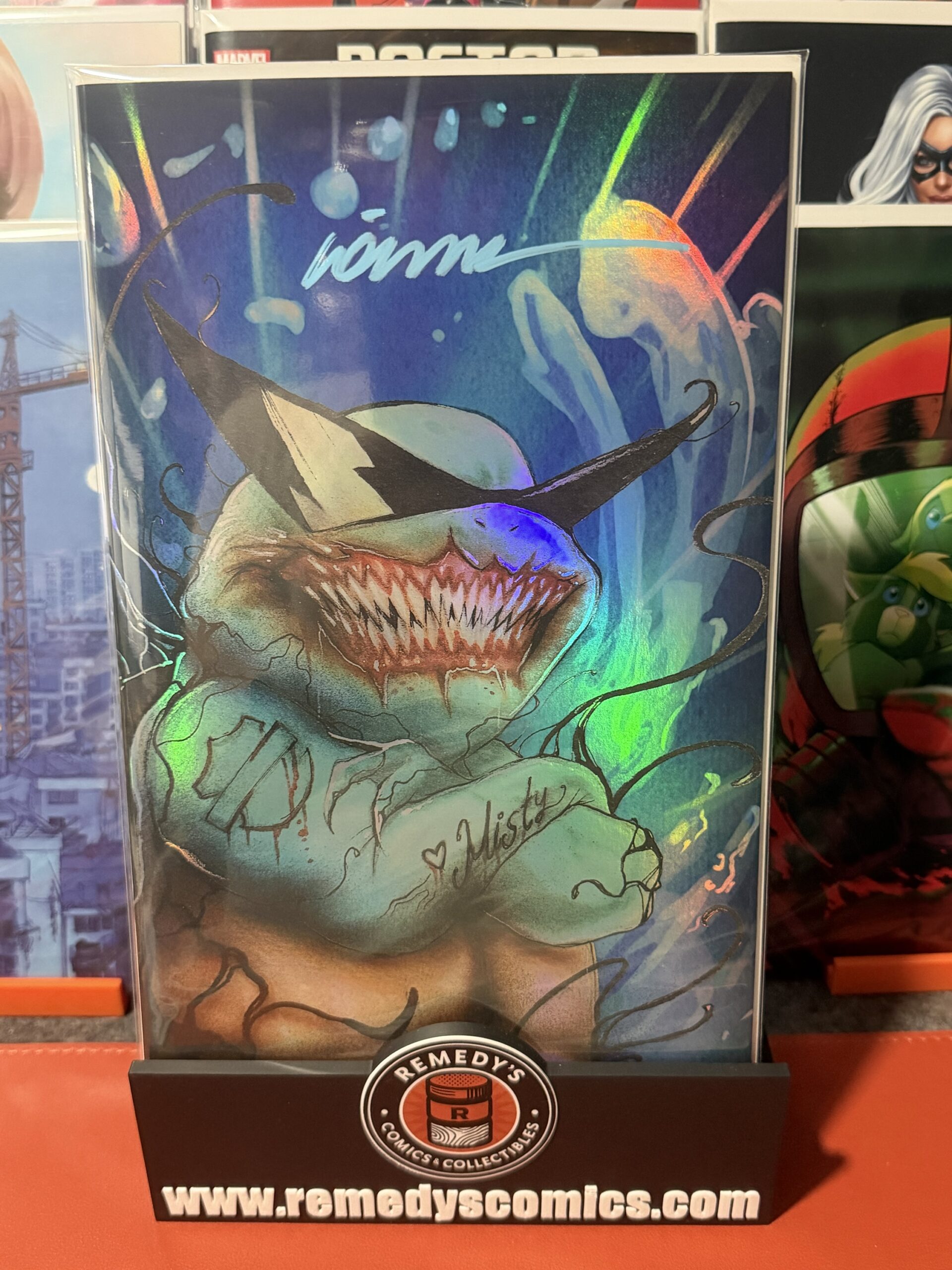 Fame - Satoshi Tajiri - Venomized Squirtle - Gorkem Demir - Foil - Signed by Gorkem w/COAs - TerrifiCon - LTD 75