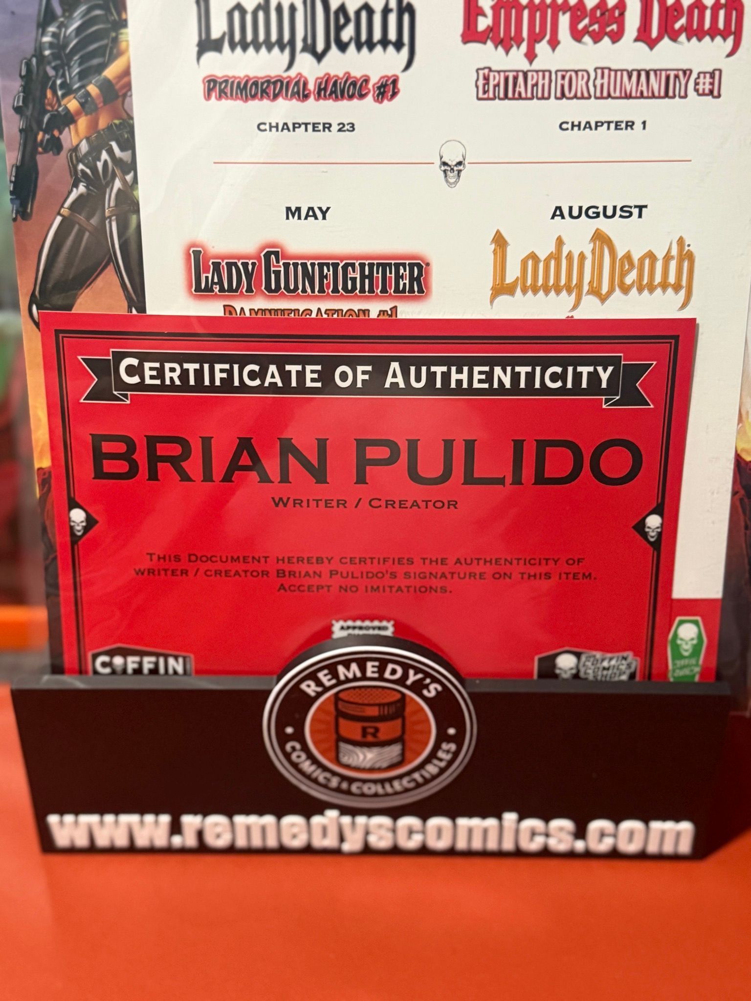La Muerta: Nemesis #1 - Grave Magic Battle Damaged Edition - LTD 75 - Signed By Brian Pulido W/COA - Image 4