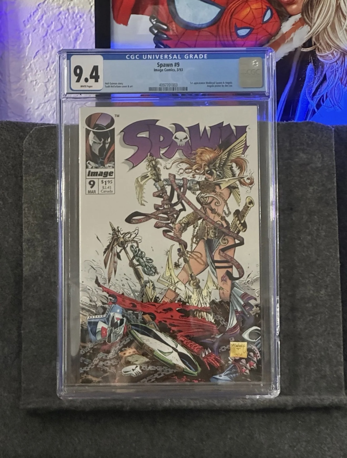 SPAWN #9 CGC 9.4 NM WHITE PAGES - KEY ISSUE - 1ST APPEARANCE OF ANGELA - Damaged