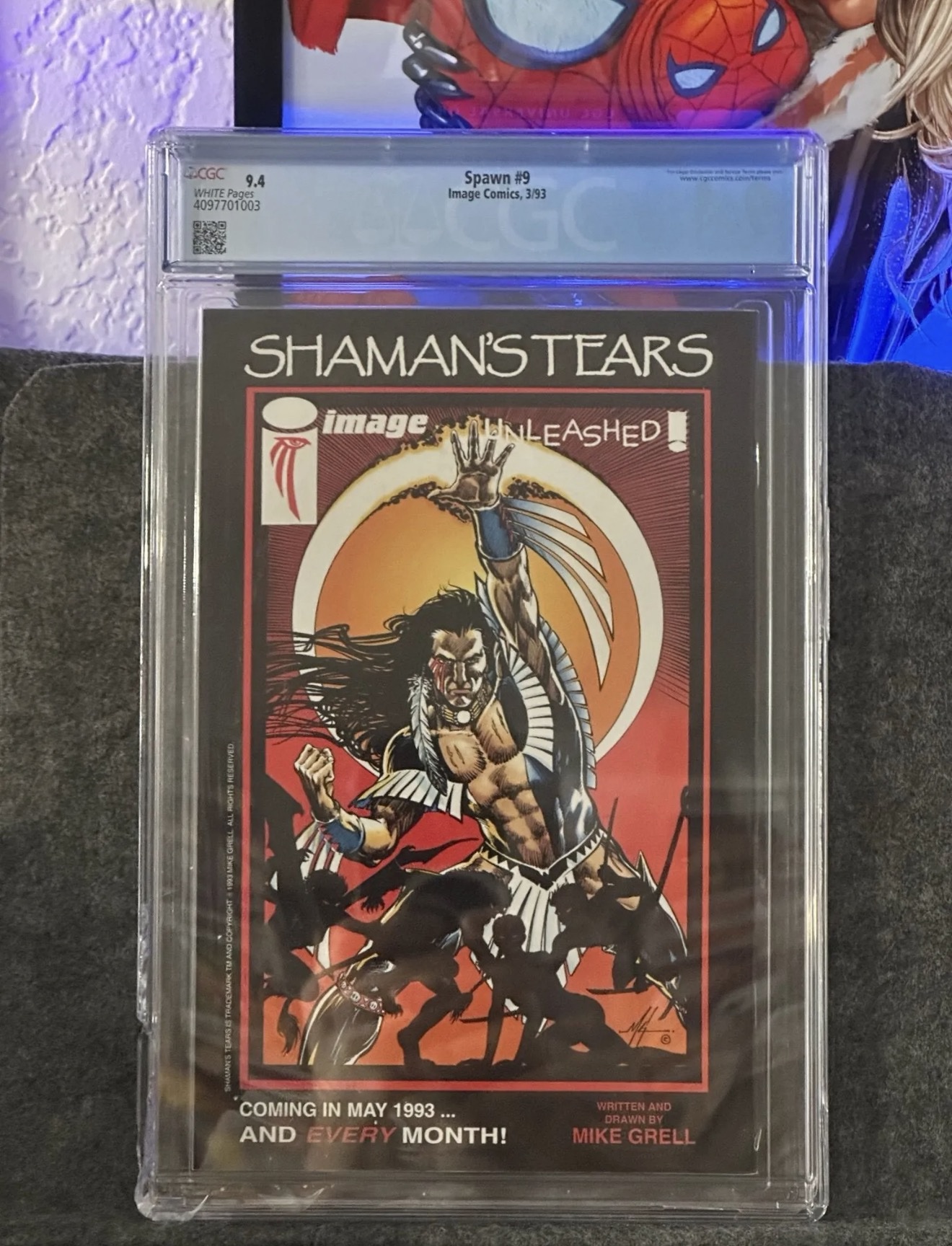 SPAWN #9 CGC 9.4 NM WHITE PAGES - KEY ISSUE - 1ST APPEARANCE OF ANGELA - Damaged - Image 4