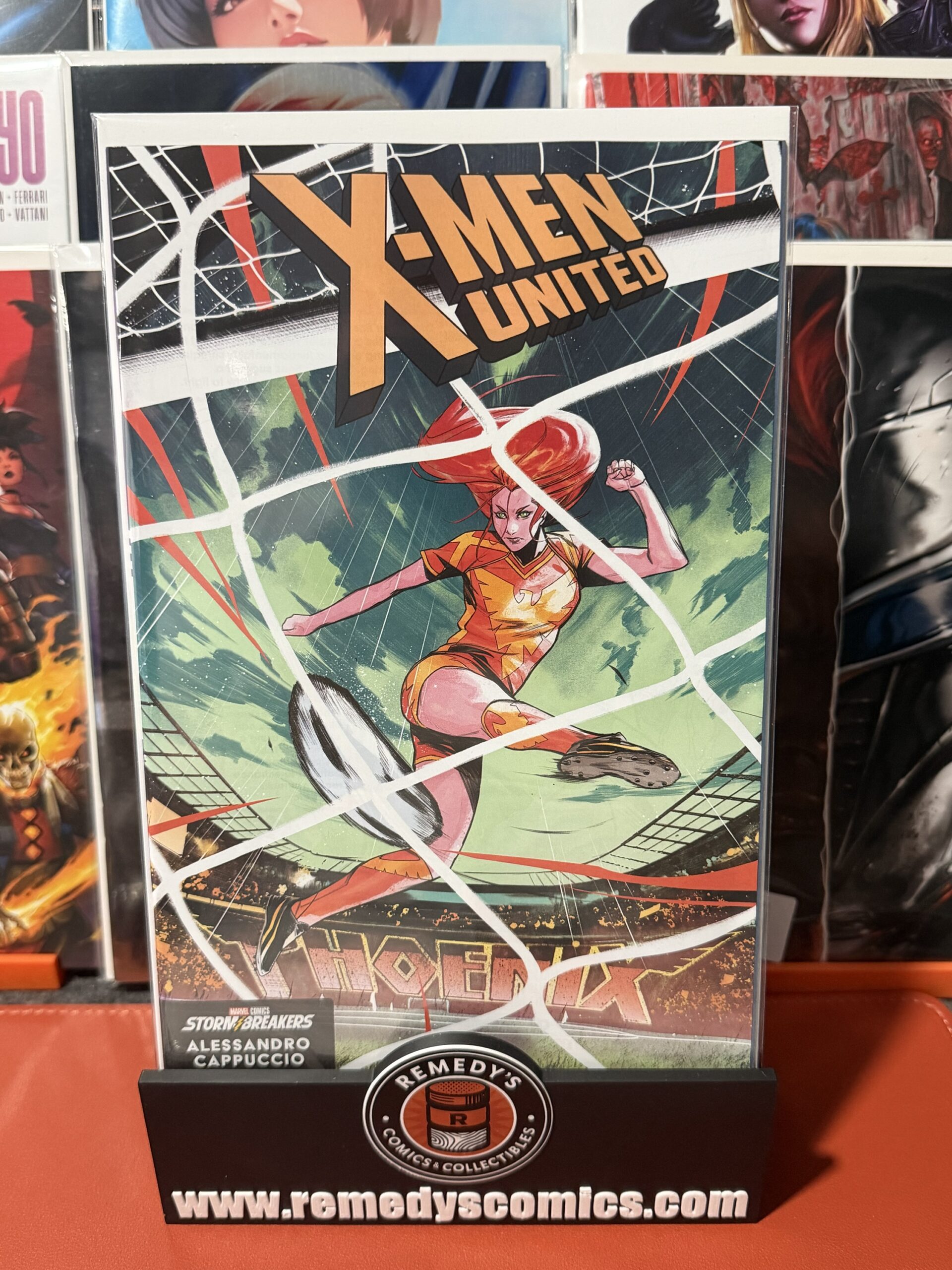 X-MEN UNITED #4 - ALESSANDRO CAPPUCCIO - CRV - MARVEL SOCCER VARIANT